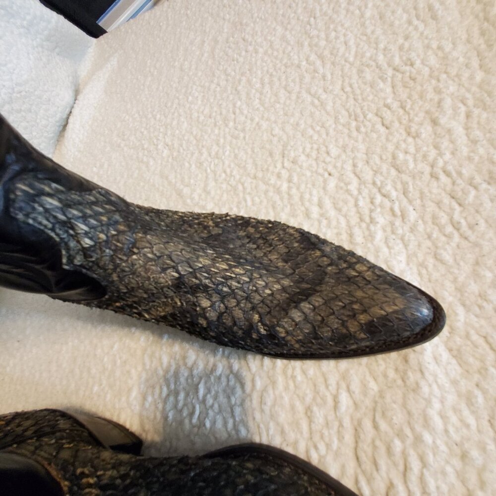 Tony Lama Canebrake Rattlesnake Boots. 9.5 D - Picture 9 of 16